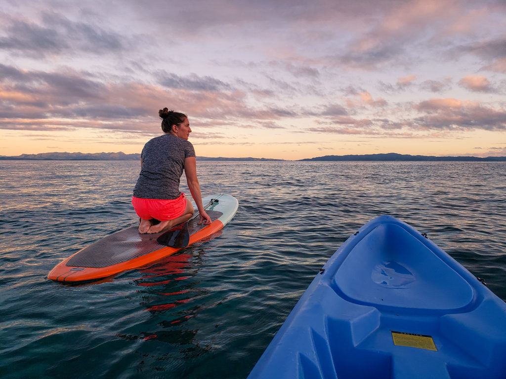 Stand-up paddleboarding in Fiji